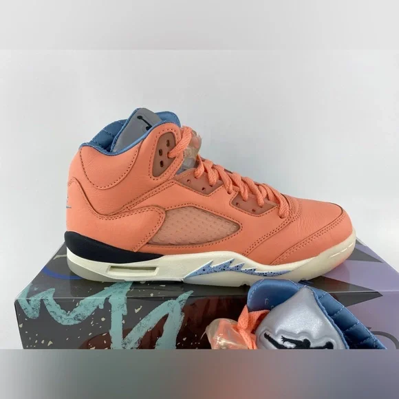 Nike X DJ Khaled Jordan 5 Crimson Bliss Youth Size 5Y-6.5Y GS Orange DV4983 641 - Picture 11 of 12